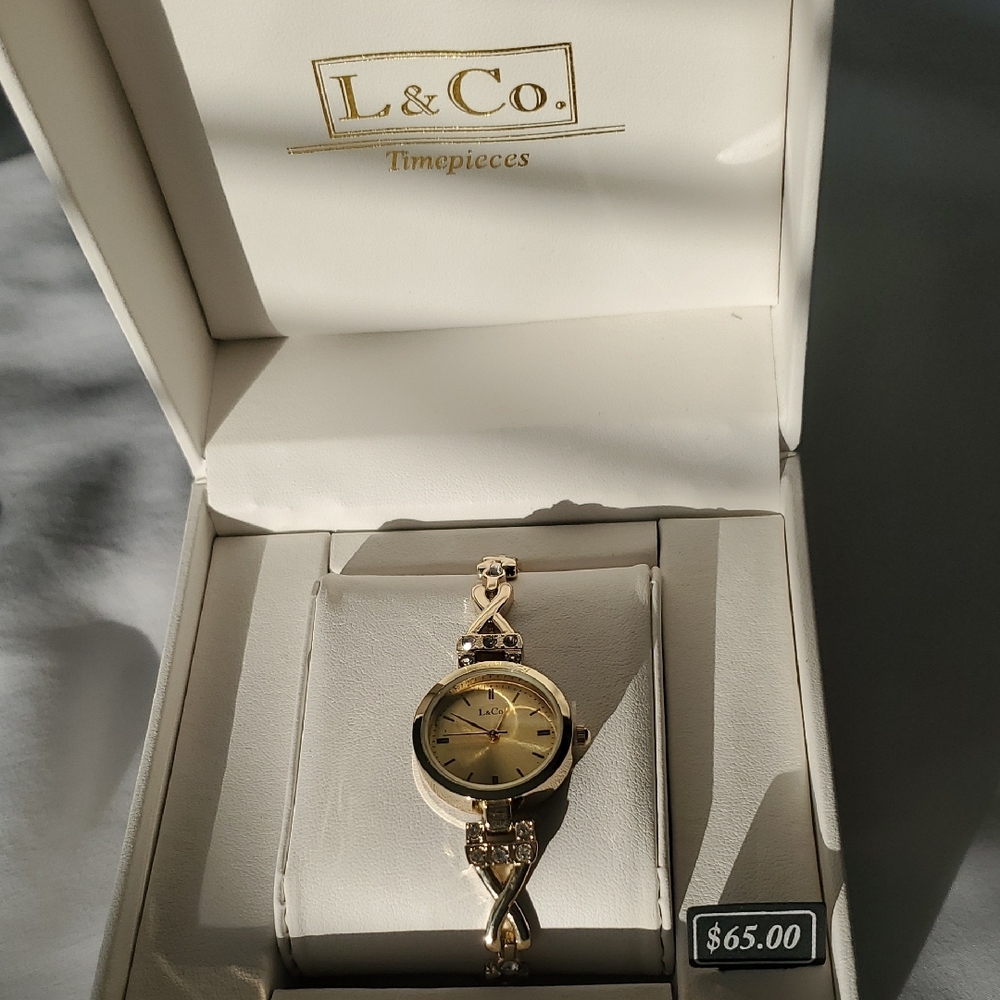 Gold-Tone Crystal Bracelet Watch for Women - Picture 3 of 7